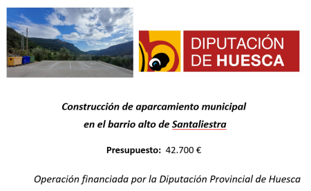 Nuevo aparcamiento municipal en Santaliestra