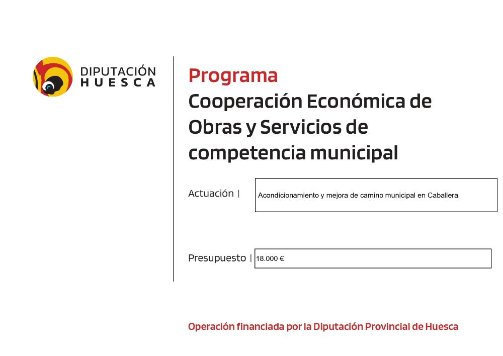 Imagen Finalización de las obras de acondicionamiento y mejora del camino municipal de Caballera
